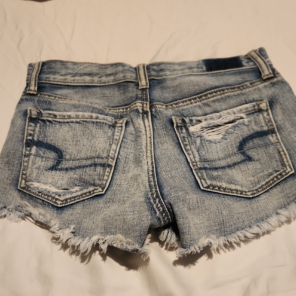 Distressed Denim Shorts